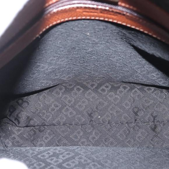 BALLY Tote Bag Leather Brown Gold Auth BA6025 - Picture 11 of 16